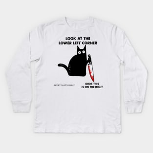 BLACK CAT Kids Long Sleeve T-Shirt